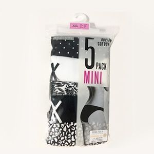 100% Cotton 5 Pack Mini Panties